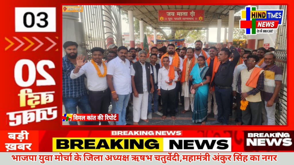 भाजपा युवा मोर्चा के जिला अध्यक्ष ऋषभ चतुर्वेदी,महामंत्री अंकुर सिंह का नगर आगमन पर मल्हार मंडल युवा मोर्चा के कार्यकर्ताओं ने आतिशबाजी के साथ किया स्वागत